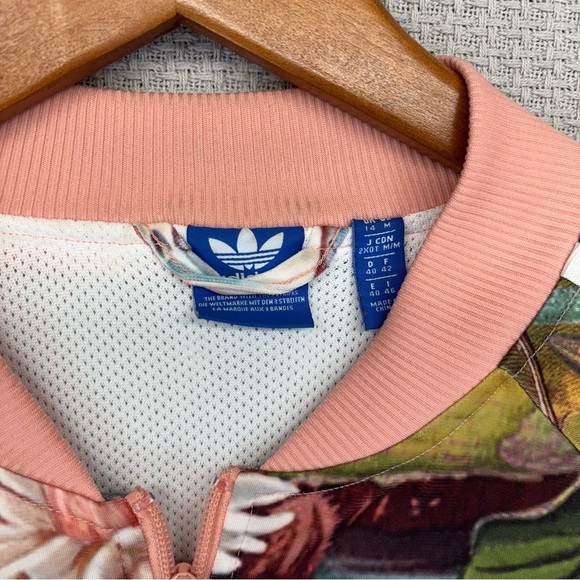 Adidas Originals Farm Curso D'Agua Floral Zip Up Track Jacket Women's Sz Medium - Picture 3 of 10